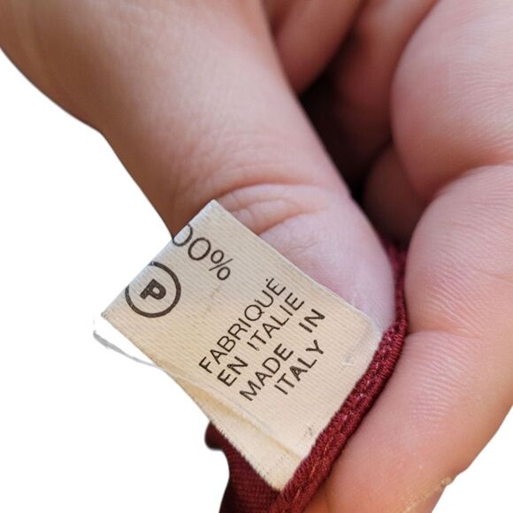 Vintage Italian Unisex Golf Print Houndstooth Satin Scarf OS - Picture 5 of 6